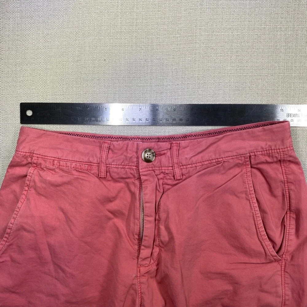 johnnie-O West Coast Prep Mens Salmon Pink Salmon Cotton Chino Shorts Size 30